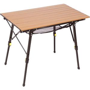 PORTAL Camping Table Portable Folding Table Ultra Lightweight Folding Camp Table 4 Adjustable Legs Aluminum Roll Up Table Top with Carry Bag for Outdoor Travel Backyards BBQ
