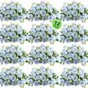 ASTRYAS 12Pcs Blue Artificial Flowers, Fake Peonies Silk Peony Faux Flowers for Decoration DIY Bridal Bouquet Centerpiece Table Wedding Party Home Decor Floral Arrangement(Blue)
