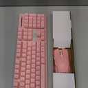 RedThunder K10 Wireless Gaming Keyboard and Mouse Combo, LED Backlit Rechargeable 3800mAh Battery, Mechanical Feel Anti-ghosting Keyboard + 7D 3200DPI Mice for PC Gamer (Pink)