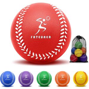Foam Baseballs, Soft Baseballs 6 Pack and 12 Pack for Kids Beginners Training Ball, Safe Throwing for Indoor or Outdoor Play with Carrying Bag, Baseball Gifts for Boys and Girls