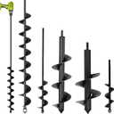 5 Set Auger Drill Bit for Planting,Heavy Duty Garden Auger Spiral Drill Bit Bulb Planter Tool for Planting Bedding Plants,Universal for Cordless Drill(1.6"x9",1.6"x16.5",3.5"x16",4"x12",2"x32")