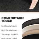 B FSOBEIIALEO Storage Ottoman Round Boucle Ottomans with Tray, Set of 2 Teddy Foot Rest Ottoman Cube with Storage for Living Room, Dark Grey 15"x15"x16.9"