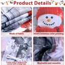 Halloween Trunk or Treat Car Decorations Kit Christmas in October Theme Wood Winter Snowman Backdrop Xmas Trunk or Treat Decorations for SUV,Archway,Garage Door,Photo Booth Party Supplies