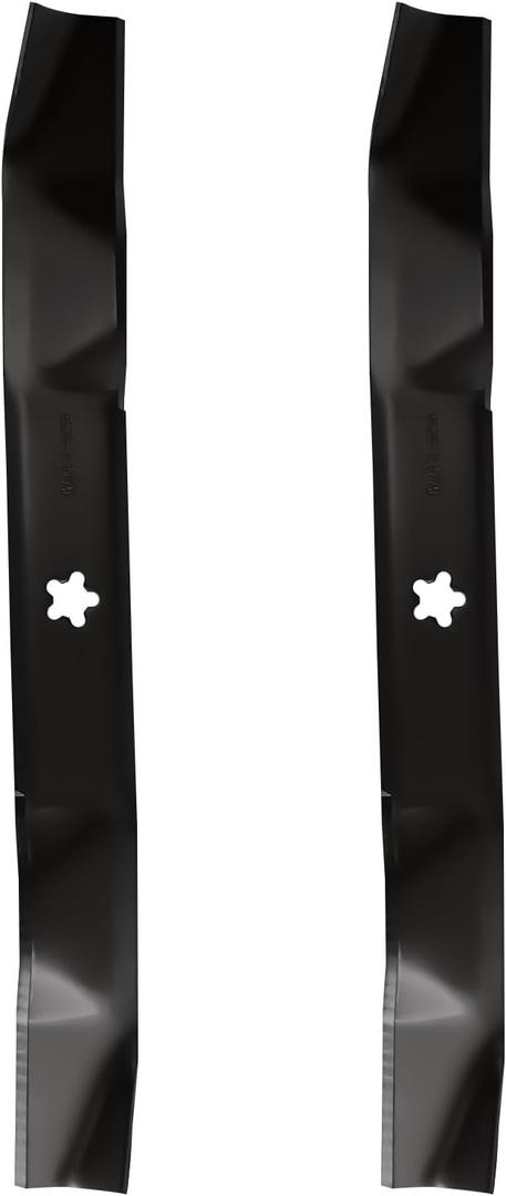 134149 138971 42" Mulching Blades for Craftsman LT2000 LT1000 YT3000 Husqvarna YTH22V42 YTH18542 Poulan Pro 42 inch Deck Riding Lawn Mower Replace 532138971 532134149 138498 (5 Point Star), Black