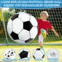 Lewtemi 2 Pcs Inflatable Beach Soccer Ball 27 Giant Inflatable Football Large Sport Balls for Outdoor Activity Pool Decoration Party Favor