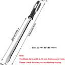 22-5/32" Demolition Screwdriver,12mm Large Demo Flathead/Slotted Screwdriver Heavy Duty, Long Straight Head Pry Bar with Square Shank for Car Repair
