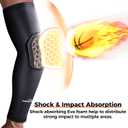 COOLOMG Padded Arm Sleeves Compression Elbow Pads for Volleyball Basketball Football Youth Kids Adult, M
