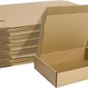 MEBRUDY 9x6x2 Inches Shipping Boxes Pack of 25, Small Corrugated Cardboard Box for Mailing Packing Literature Mailer (Brown)