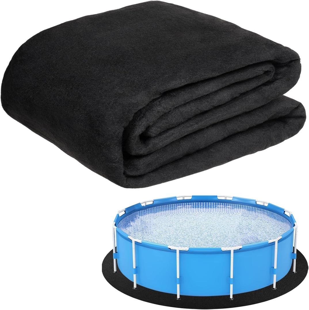 18FT Heavy Duty Ground Pool Pads for Above Ground Pool Liner, Pool Ground Mats for Pool Bottom, Above Ground Pool Blanket- Under Pool Padding - Replacement GroundPool Liner Pad Cloth Protector