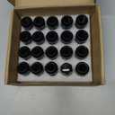 GAsupply 1/2x20 Black Lug Nuts 20pcs - 1/2-20 Long Closed End Bulge Acorn Lug Nuts Cone Seat - 1.9" 48mm Tall 3/4" 19mm Hex