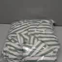 ROSE&RISY Green Queen Duvet Cover Set, 3 Pieces Soft Bedding Queen Set, Breathable and Cooling,Includes 1 Duvet Cover, 2 Pillow Cases(Green Stripe, Queen)