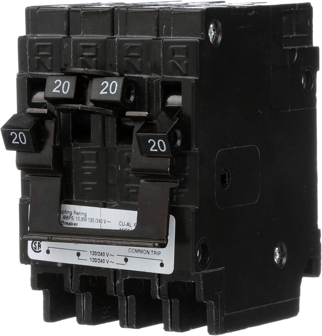 SIEMENS Q22020CT2NC 20/20A 120/240V 4P 10K NEW QUAD