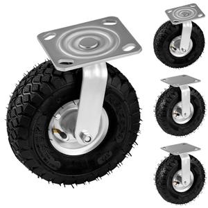Pneumatic Casters Wheels 8 Inch 4PCS 2 Swivel & 2 Rigid for Workbench