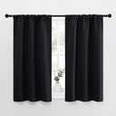 NICETOWN Halloween Black Out Curtain Panels for Kitchen - Energy Smart Decoration Thermal Insulating Blackout Drapes/Draperies for Small Window (2 Panels, 34 inches Wide by 45 inches Long)