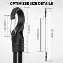 8-Piece 48-inch Adjustable Bungee Cords with Hooks, Heavy Duty Outdoor Carabiner Bungee Straps, Easily Adjust from 7" to 48", Black Super Elastic Cord for Cargo, Camping, Bike Racks, Tents