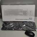 Wireless Keyboard and Mouse Combo, Full Size Silent Ergonomic Keyboard and Mouse, Long Battery Life, Optical Mouse, 2.4G Lag-Free Cordless Mice Keyboard for Computer, Mac, Laptop, PC, Windows (Black)