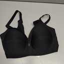 Wireless Bras for Women No Underwire Jelly Bras Seamless Push Up Full Coverage Bralettes Comfortable Everyday Bra (Large, Black)