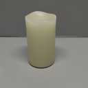 Flickering Flameless Candles with 3D Moving Flame, Last 1000+ Hours Battery Operated Candles with Timer, Ivory Real Wax Pillar Electric LED Candle for Wedding Christmas Party/3" x 5"