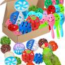 23-Piece Bird Toy Set with Long-Lasting Bells and Sturdy Vine Balls, Safe and Non-Toxic, Ideal for Parrots and Parakeets
