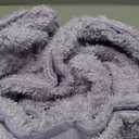 EMME Muslin and Fleece Queen Blanket Reversible - 80"*90" Lavender Soft Warm Throw Blankets for Couch Bed Picnic Travel Bed