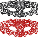 Nodg 2-Piece Women's Lace Eye Mask - Masquerade Mask for Halloween & Venetian Party