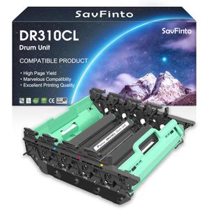 DR310CL DR-310CL Imaging Drum Unit Replacement for Brother DR310 Drum for HL-4150CDN, HL-4570CDW, HL-4570CDWT, MFC-9460CDN, MFC-9560CDW, MFC-9970CDW Printer (25,000 Pages, B/C/M/Y, 4-Pack