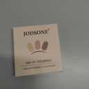 JODSONE 30PCS Nude Cat Eye Press on Nails Set Reusable Short Square Fake Nails Acrylic Diamond Shine Glossy Nature Stick on Nails for Women