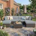 hyha Waterproof Outdoor Cushion Covers for Patio Furniture, Stretch Patio Chair Cushion Slipcovers, Coated UV Resistant Replacement Seat Covers, Solid Color (Grey, 12PC)