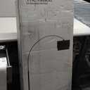 Brightech Mason Arc Floor Lamp - Modern Corner Standing Lamp with Unique Hanging Drum Lamp Shade for Living Room - Bright Overhead, Curved Hanging Light for Bedroom. Library, Den - Bronze