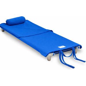 ROLLEE POLLEE Nap Sac Roll Up Napping Blanket with Attached Pillow for Preschool/Daycare, Super Soft with Elastic Straps, Fits Most Mats and Cots (Royal Blue)