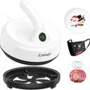 Calogy Mini Heat Press, 5" Diameter Round Heat Press Machine for T-Shirt Portable, 4 Levels Temp Max 410℉, Small Iron for Crafts, Coaster, Bag, Pillow, Ceramic, Sublimation Ink Vinyl Transfer (White)