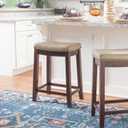 Linon Backless Counter Stool, Brown, Counter Height
