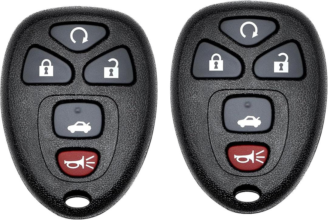 Vurkcy Key Fob Replacement for 06-10 Chevy Cobalt/ 04-12 Malibu/ 07-09 Pontiac G5/ 05-10 G6/ 05-08 Grand Prix/ 07-10 Saturn Aura Sky/ 05-09 Buick Lacrosse Car Keyless Remote, KOBGT04A, 5 Btn, 2Pcs