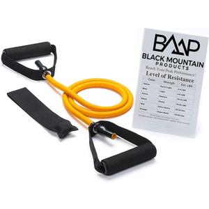 Black Mountain Products Single Resistance Band - Door Anchor and Starter Guide Included (Orange)
