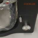 COOKLEE Stand Mixer, 9.5 Qt. 660W 10-Speed Electric Kitchen Mixer with Dishwasher-Safe Dough Hooks, Flat Beaters, Wire Whip & Pouring Shield Attachments for Most Home Cooks, Silver (Black)