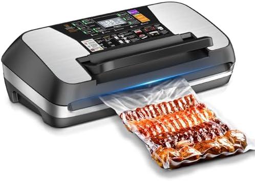 95KPA Commercial Vacuum Sealer Fully Automatic Food Sealer with Built-in Cutter for Sous Vide