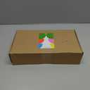 WDS WONDROUS Christmas Ball Ornaments Gold - Set of 8 Striped Glass Neutral Christmas Ornaments Set, Vintage Rustic Christmas Decor for Xmas Tree Home Party Holiday Farmhouse (Brown and Clear)