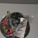 Huwena Christmas Tree Stand for Live Trees, Real Xmas Tree Holder Base Cast Iron, Supports up to 8ft, 4-Inch Diameter, 120lb Weight Capacity for Christmas Rustic Decoration (Bell, Bow Style)