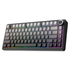 EPOMAKER x Aula F75 Gasket Mechanical Keyboard, 75% Wireless Hot Swappable Gaming Keyboard with Five-Layer Padding&Knob, Bluetooth/2.4GHz/USB-C, RGB (Black Gradient, LEOBOG Reaper Switch)