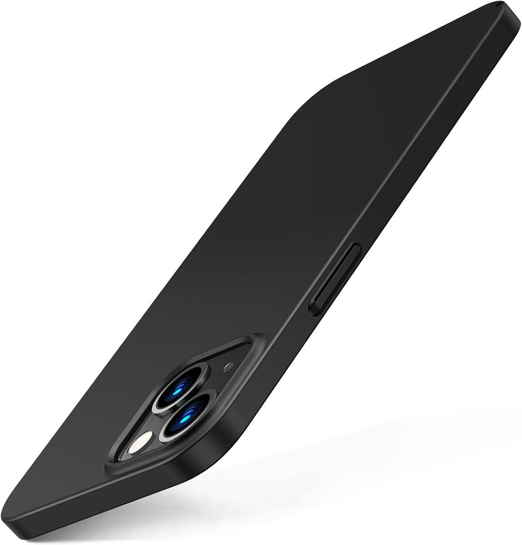 TORRAS Slim Fit for iPhone 14/13 Case, Ultra-Thin Sturdy Protective Cover with Anti-Scratch & No Fingerprint Hard Plastic Super Slim Phone Case for iPhone 14/13 (6.1"), Chimney Black
