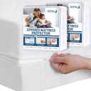 Twin Mattress Protector Waterproof 2 Pack Zippered for Kids, 6-Side Waterproof Twin Size Mattress Encasement, Box Spring Cover