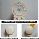 Towel Rack Suction Cup Clothes Drying Rack - Foldable Wall-Mounted Laundry Hanger for Bathroom, Balcony, Kitchen - Space-Saving, No Drilling, SturdyWhite