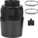 VIWINVELA Indoor Dryer Vent Kit Bucket Lint Trap Dryer Vent (Black Dryer Vent Box - No Duct Included)