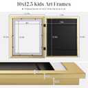 [1 Pack] Kids Art Frames, 10x12.5 Front Opening Kids Artwork Frames Changeable, Displays 8.5x11 With Mat and 10x12.5 Without Mat, Holds 50 Pcs, for 3D Picture, Crafts, Hanging Art, Portfolio Storage