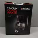 Mueller 12-Cup Drip Coffee Maker - Borosilicate Carafe, Auto-Off, Reusable Filter, Anti-Drip, Keep-Warm Function, Clear Water Level Window Coffee Machine, Kitchen Essentials & Accessories (Black)