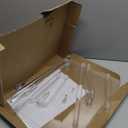 Clear Acrylic Record Player Stand with Vinyl Storage, 15.75" L x 11.81" W x 24.5" H, 3 Tier Small Side Turntable Table with Album Shelf, Modern Bedside End Table for Living Room, Bedroom