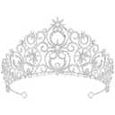 Glinda Silver Crown for Women, Princess Crystal Tiara Bubble Crown for Birthday Prom, Halloween Costume Accessories, Wedding