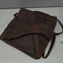 Leather Crossbody Bags for Women - Ladies Sling Handbags - Medium Cross body Purses Handbags - Purses For Women (Dark Brown)