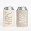 xo, Fetti Mr And Mrs Drink Sleeve Set – 2 pack | Bride Drinkware, Bridal Shower, Bachelorette Gift, Engagement Party, Couple Travel, Husband and Wife