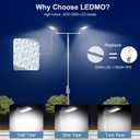 ledmo 200W LED Parking Lot Lights 5000K Street Shoebox Pole Lights Waterproof 26000LM Super Bright Dusk to Dawn Outdoor Commercial Area Flood Security Lighting Slip Fitter for Stadium Sport Garage